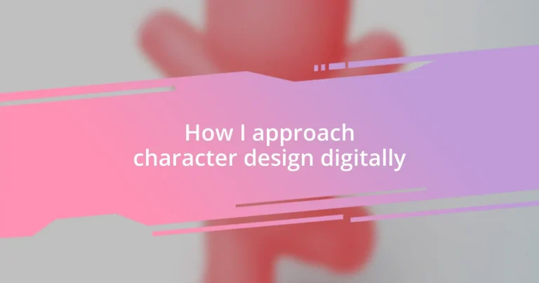 How I approach character design digitally