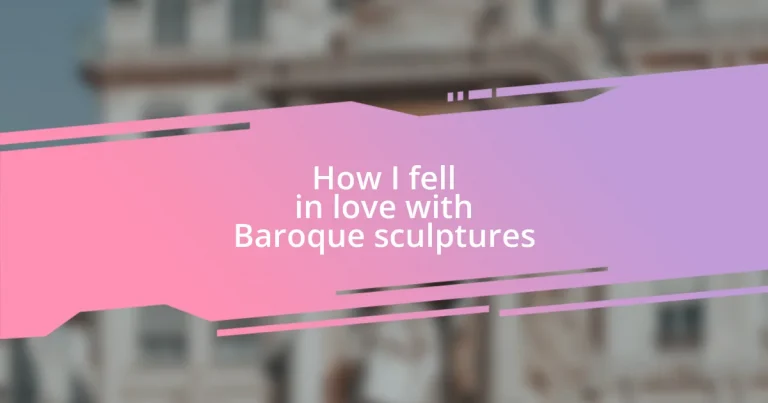 How I fell in love with Baroque sculptures