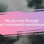 My journey through art restoration workshops