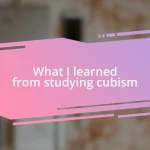 What I learned from studying cubism